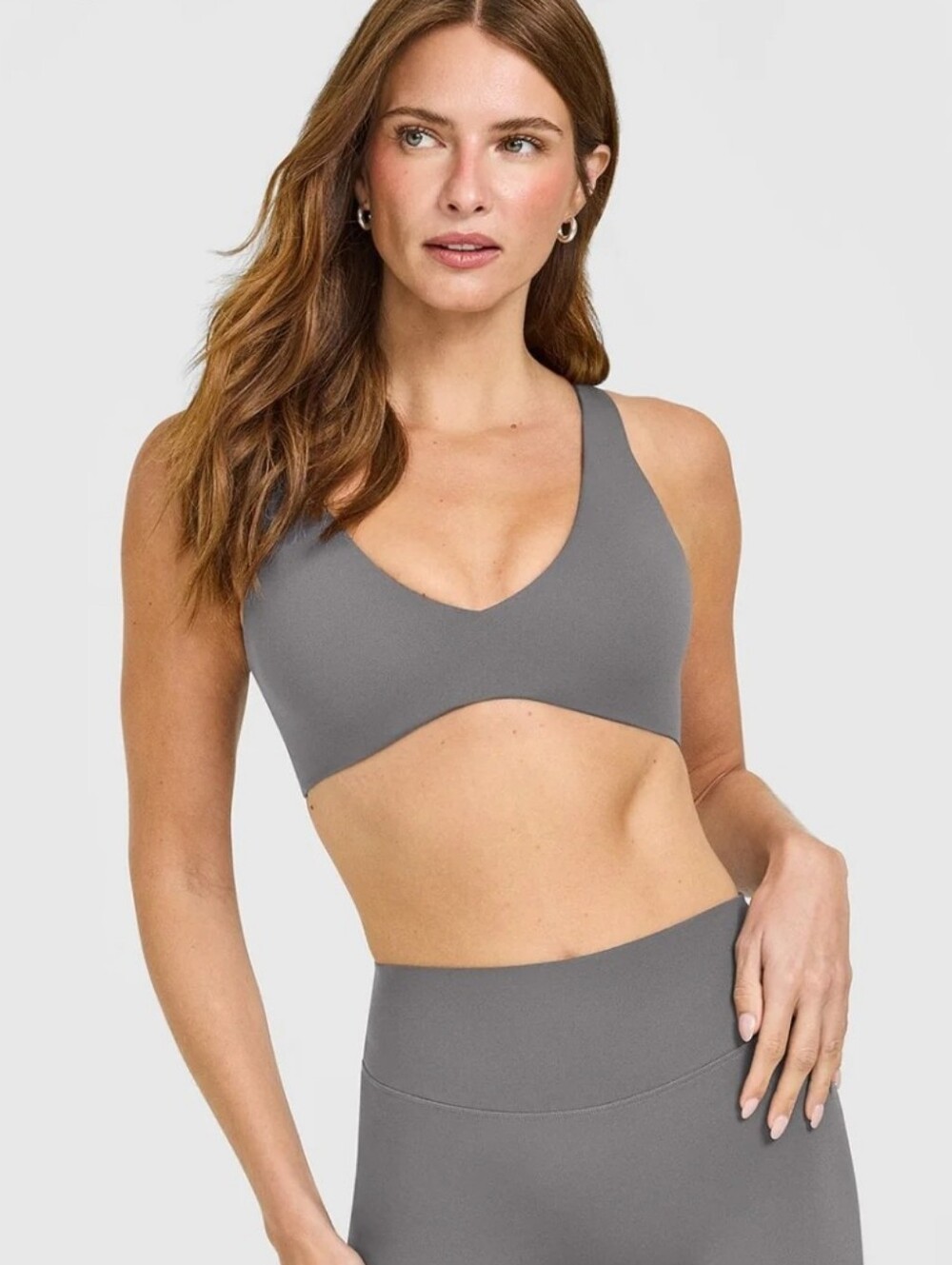 Oner Active SoftMotion Scoop Back Bralette -Ash Grey